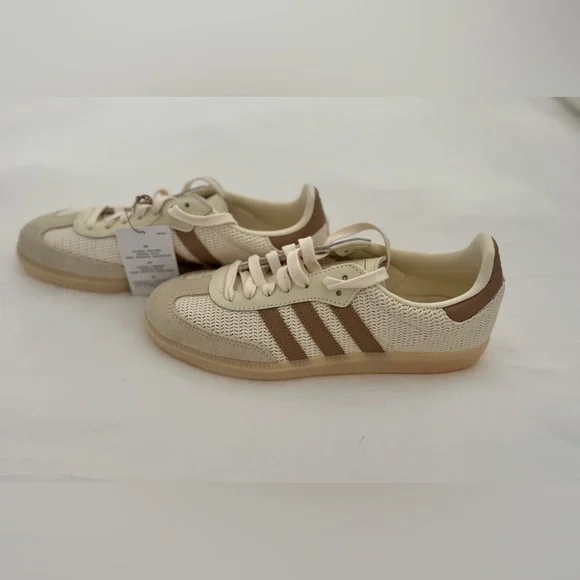 Adidas Samba OG Crochet Knit Cream White Cardboard Crystal Sand Mens 6/ Womens 7 - Picture 12 of 16